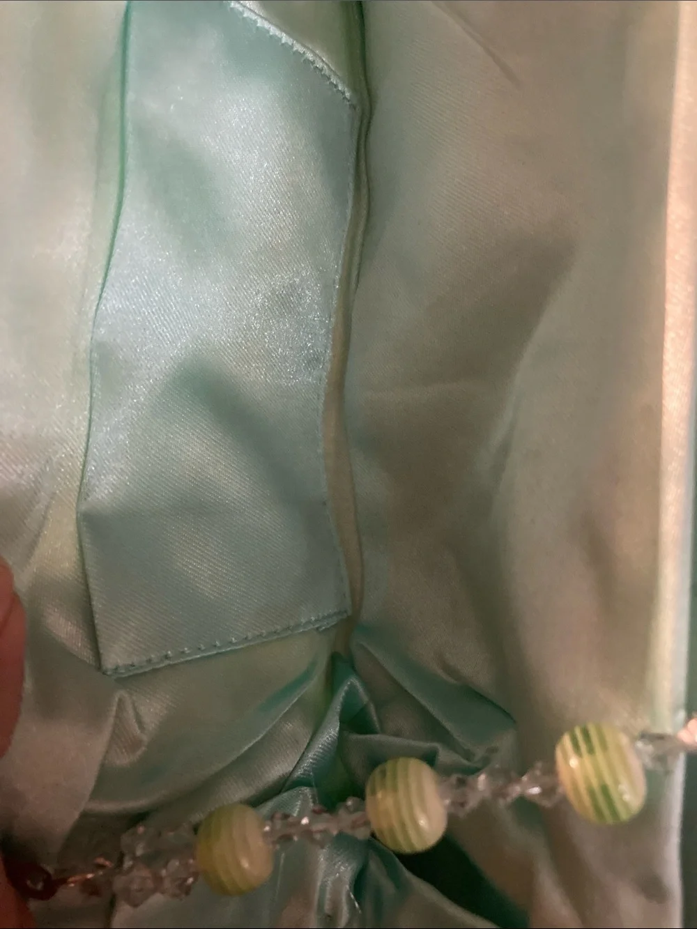 Handcrafted Beaded Green Evening Clutch